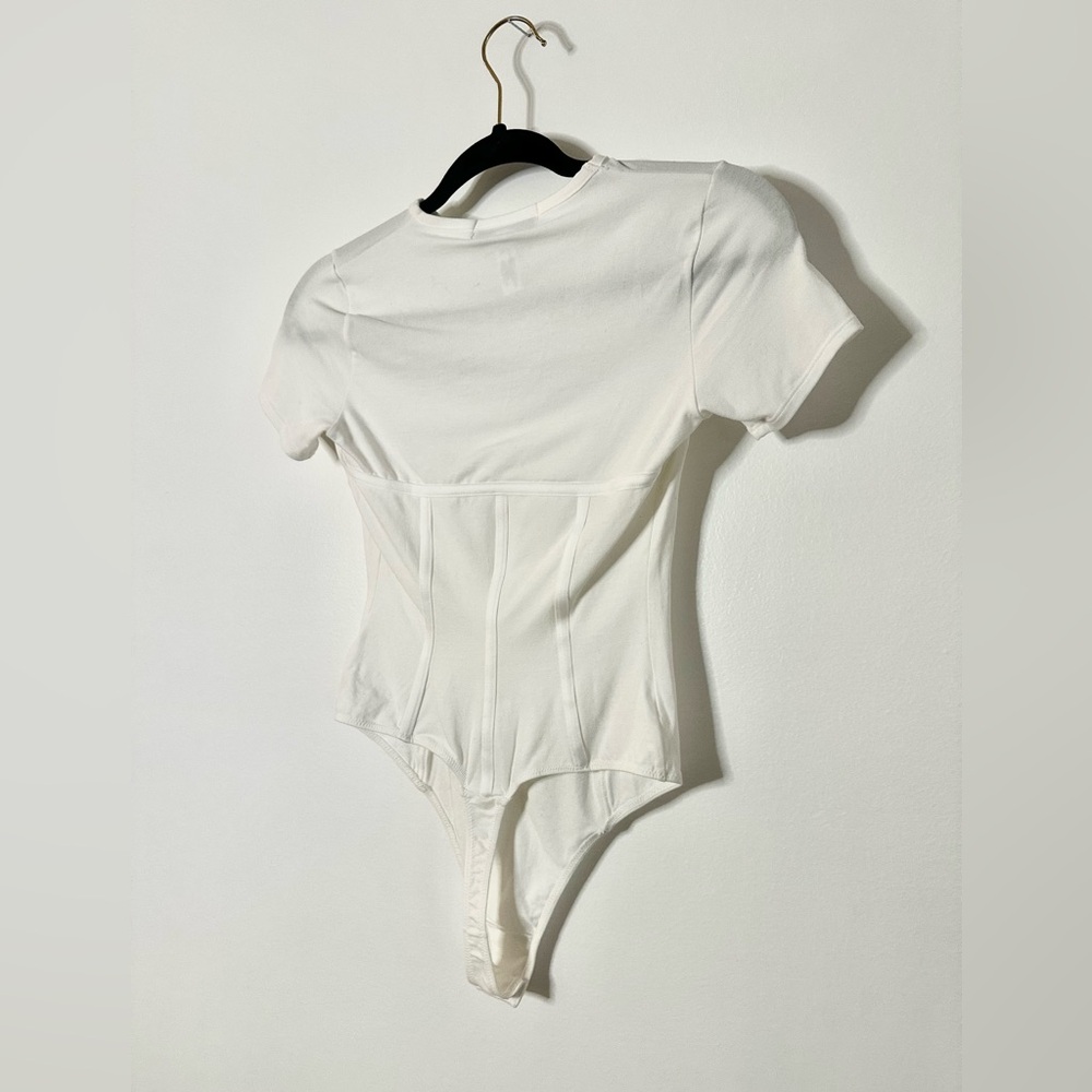 Fleur du Mal Organic Cotton Corset Bodysuit - Picture 8 of 12